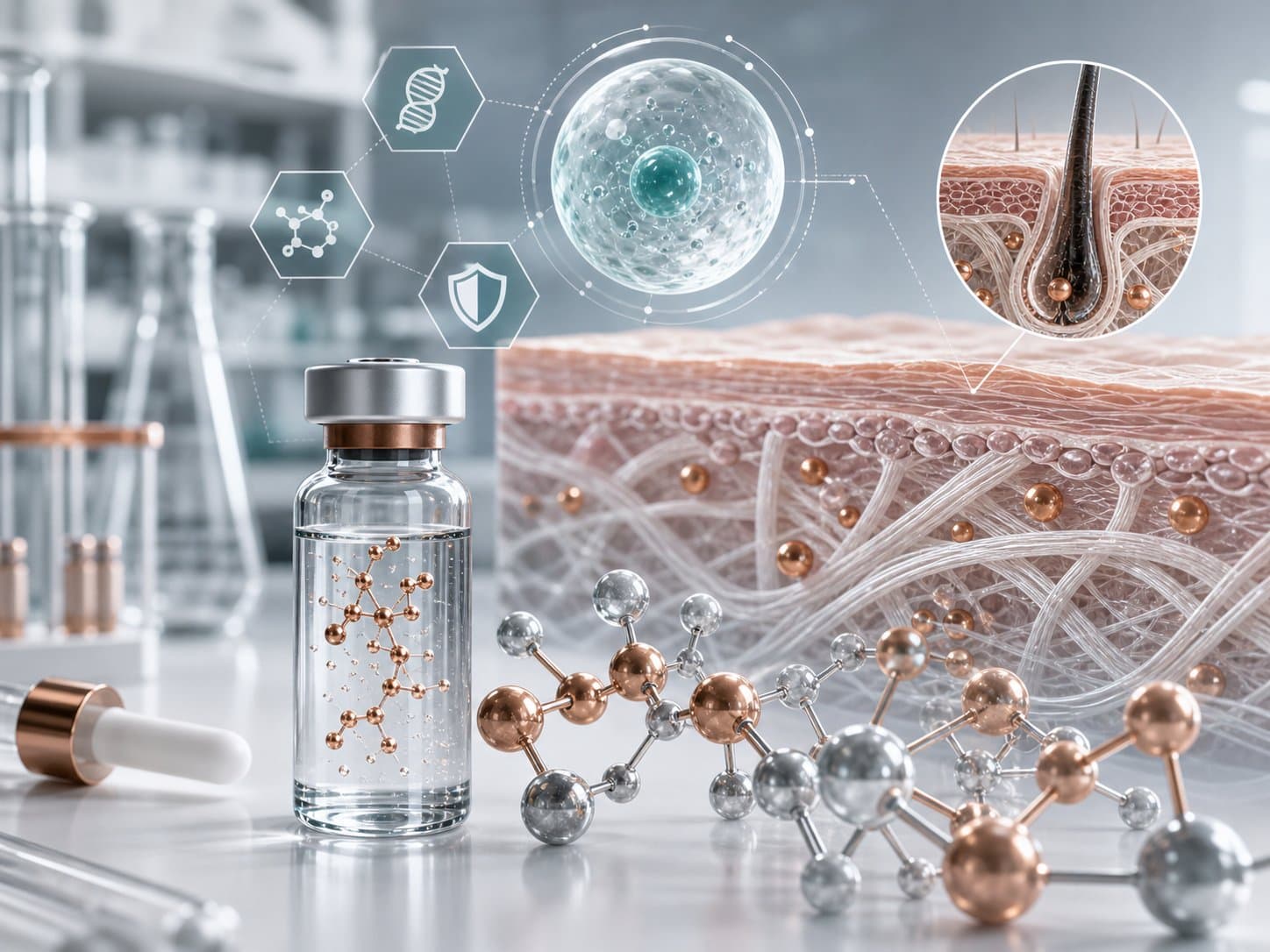Peptide research visual for longevity and healthspan