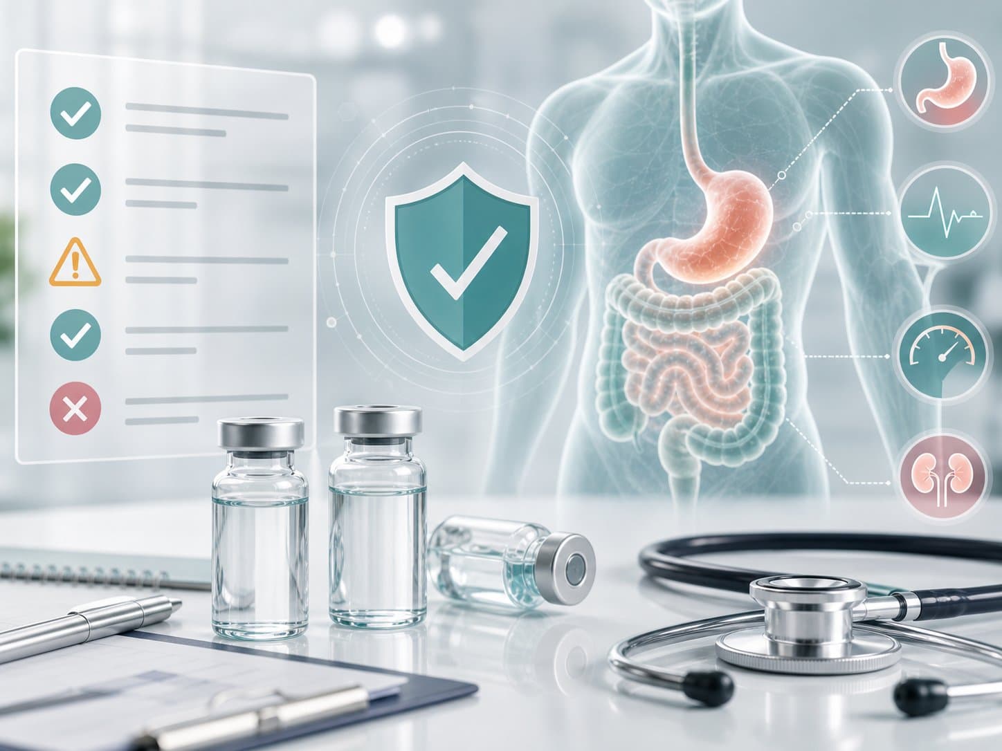 Peptide research visual for safety and side effects